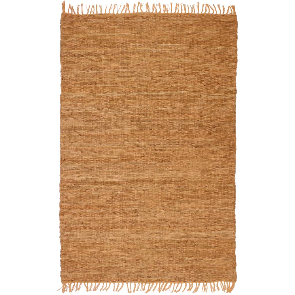 Vloerkleed Chindi Handgeweven 190X280 Cm Leer Tan