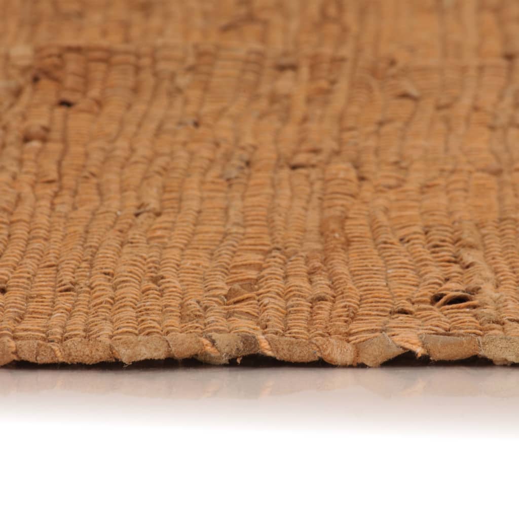 Vloerkleed Chindi Handgeweven 190X280 Cm Leer Tan