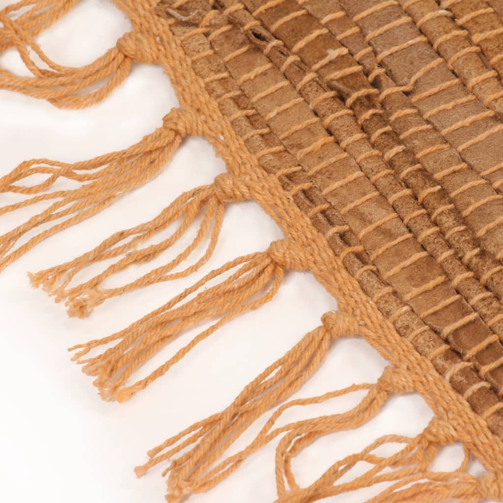 Vloerkleed Chindi Handgeweven 190X280 Cm Leer Tan
