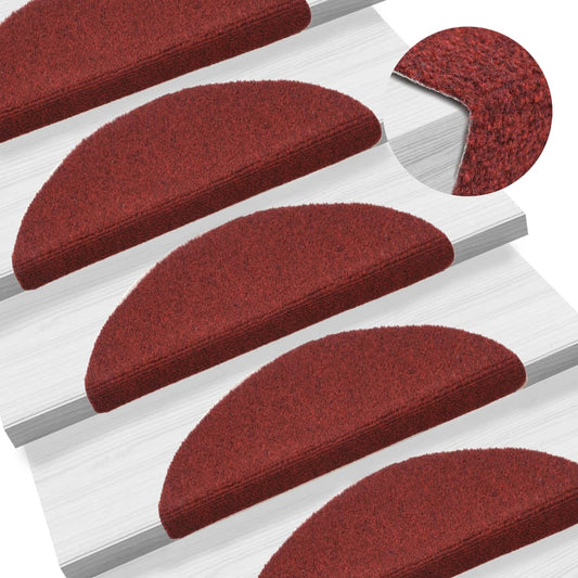 Trapmatten Zelfklevend 56X17X3 Cm Naaldvilt Rood 15 St
