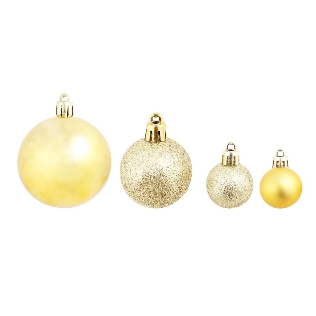 Kerstballen 100 St Rood/Goudkleurig/Groen