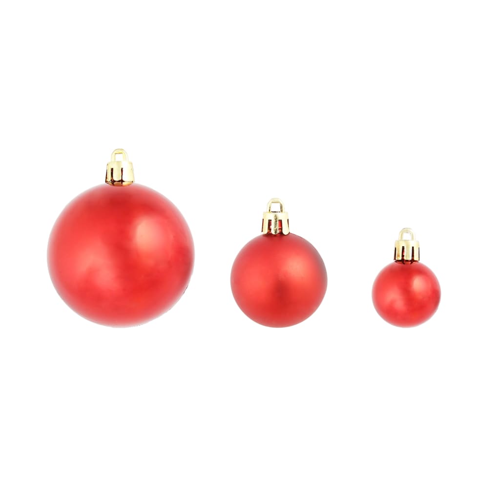 Kerstballen 100 St Rood/Goudkleurig/Groen