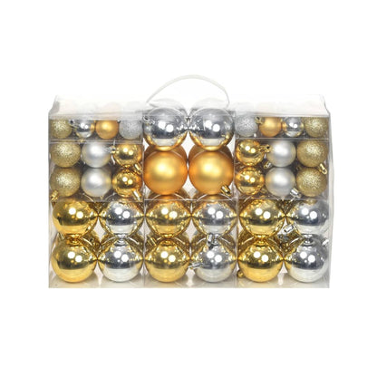 Kerstballen 100 St Zilverkleurig/Goudkleurig