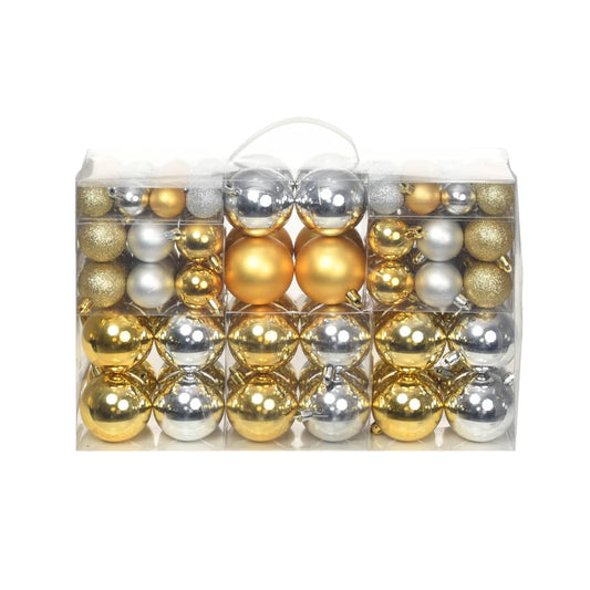Kerstballen 100 St Zilverkleurig/Goudkleurig