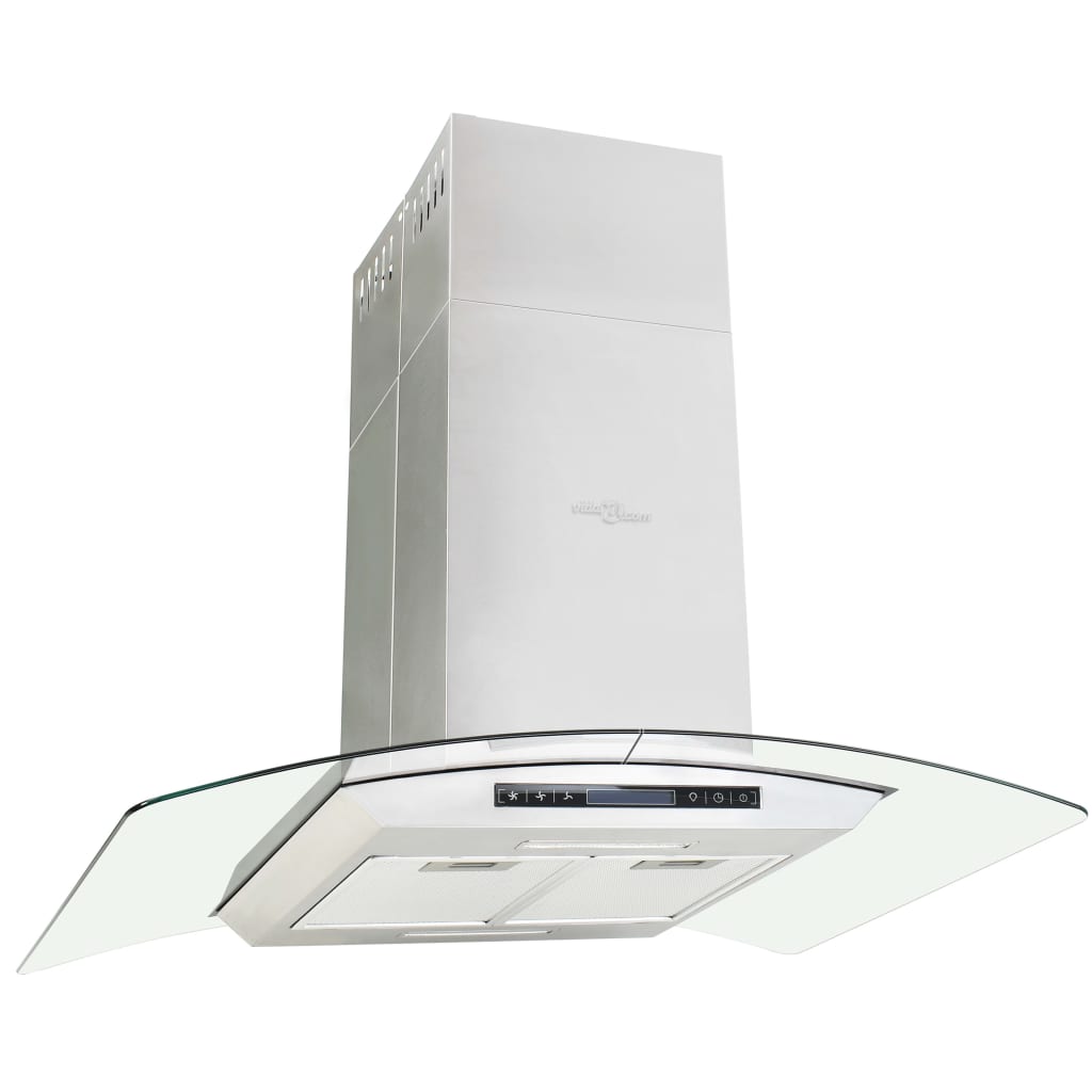 Eilandafzuigkap Lcd-Scherm Sensor 756 M³/U Led 90 Cm