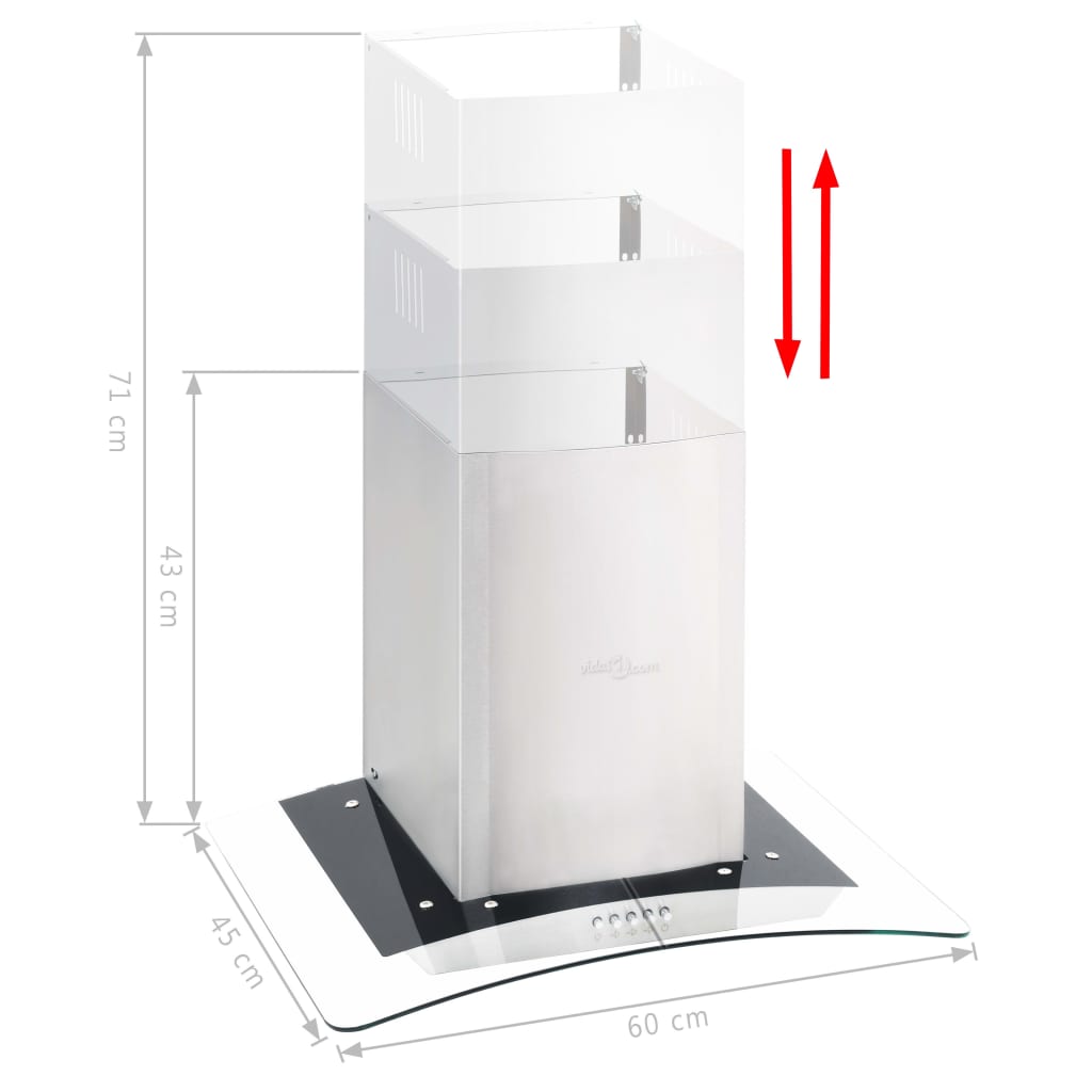 Wandafzuigkap 756 M³/U Led 60 Cm Roestvrij Staal