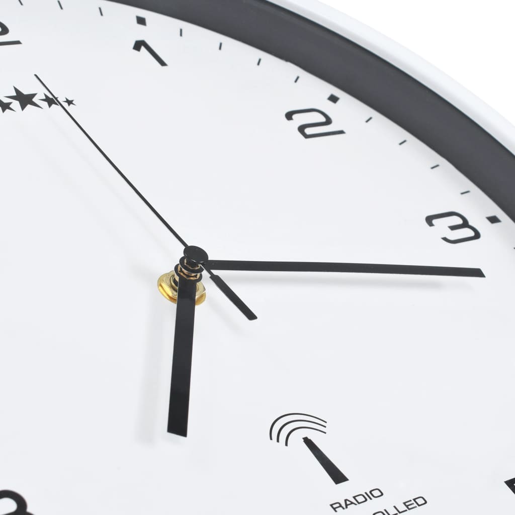 Wandklok Met Quartz Uurwerk Radiogestuurd 31 Cm Wit
