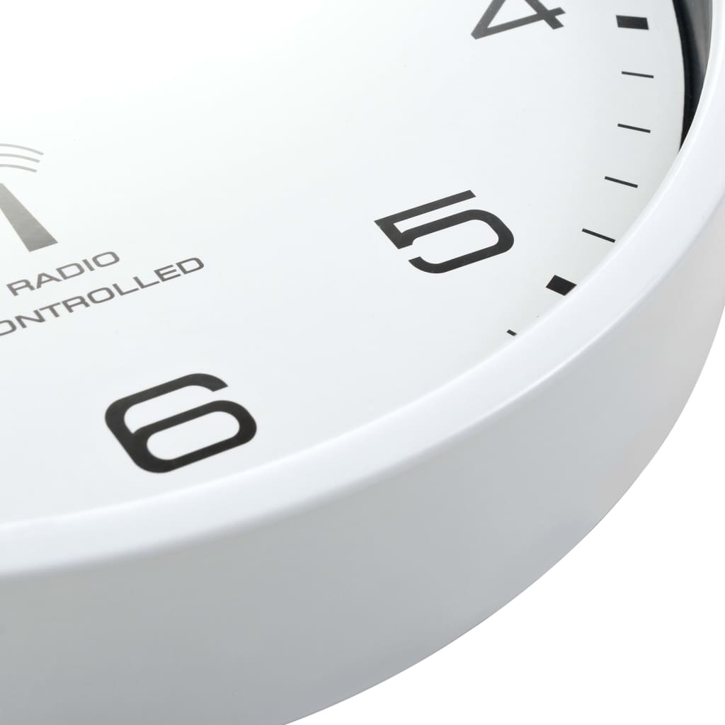 Wandklok Met Quartz Uurwerk Radiogestuurd 31 Cm Wit