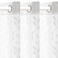 Glasgordijnen Warp-Gebreid 140X175 Cm Bladeren Wit 2 St