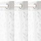 Glasgordijnen Warp-Gebreid 140X245 Cm Bladeren Wit 2 St