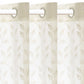Glasgordijnen Warp-Gebreid 140X175 Cm Bladeren Crème 2 St