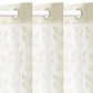 Glasgordijnen Warp-Gebreid 140X225 Cm Bladeren Crème 2 St