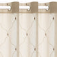 Glasgordijnen Geborduurd 140X175 Cm Beige 2 St