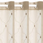 Glasgordijnen Geborduurd 140X225 Cm Beige 2 St