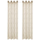 Glasgordijnen Geborduurd 140X245 Cm Beige 2 St