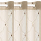 Glasgordijnen Geborduurd 140X245 Cm Beige 2 St