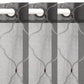 Glasgordijnen Geborduurd 140X175 Cm Grijs 2 St