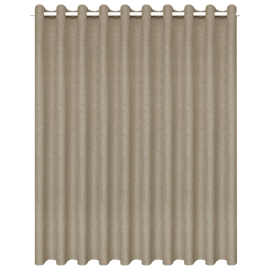 Gordijn Linnen-Look Verduisterend 290X245 Cm Beige