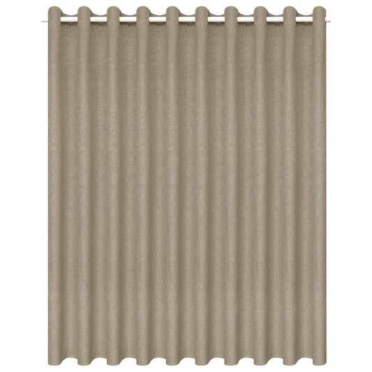 Gordijn Linnen-Look Verduisterend 290X245 Cm Beige