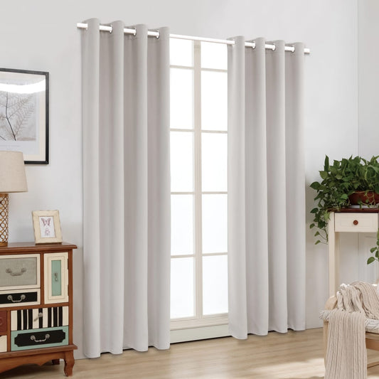 Gordijnen Verduisterend 140X225 Cm Beige 2 St