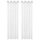 Glasgordijnen Geweven Gestreept 140X225 Cm Wit 2 St