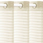 Glasgordijnen Geweven Gestreept 140X225 Cm Crème 2 St