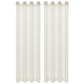 Glasgordijnen Geweven Gestreept 140X245 Cm Crème 2 St