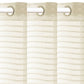 Glasgordijnen Geweven Gestreept 140X245 Cm Crème 2 St