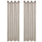 Glasgordijnen Geweven Gestreept 140X175 Cm Beige 2 St