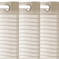 Glasgordijnen Geweven Gestreept 140X175 Cm Beige 2 St