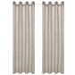 Glasgordijnen Geweven Gestreept 140X225 Cm Beige 2 St