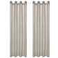 Glasgordijnen Geweven Gestreept 140X245 Cm Beige 2 St
