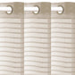 Glasgordijnen Geweven Gestreept 140X245 Cm Beige 2 St