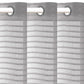 Glasgordijnen Geweven Gestreept 140X245 Cm Grijs 2 St