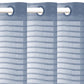 Glasgordijnen Geweven Gestreept 140X245 Cm Staalgrijs 2 St