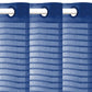 Glasgordijnen Geweven Gestreept 140X175 Cm Blauw 2 St