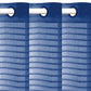 Glasgordijnen Geweven Gestreept 140X245 Cm Blauw 2 St
