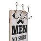 Wandkapstok Met 6 Haken Men Ladies 120X40 Cm