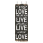 Wandkapstok Met 6 Haken Love Live 120X40 Cm