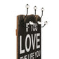 Wandkapstok Met 6 Haken Love Live 120X40 Cm