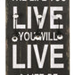 Wandkapstok Met 6 Haken Love Live 120X40 Cm