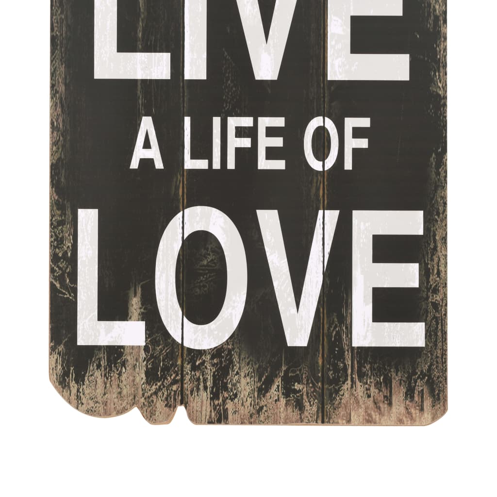 Wandkapstok Met 6 Haken Love Live 120X40 Cm