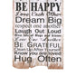 Wandkapstok Met 6 Haken Family Rules 120X40 Cm