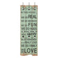 Wandkapstok Met 6 Haken Happy Love 120X40 Cm
