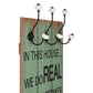 Wandkapstok Met 6 Haken Happy Love 120X40 Cm