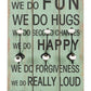 Wandkapstok Met 6 Haken Happy Love 120X40 Cm