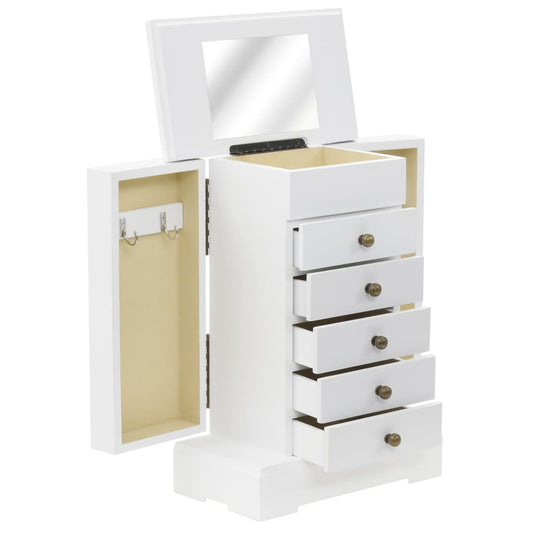 Sieradenkastje Met Spiegel 25X13,5X34 Cm Mdf