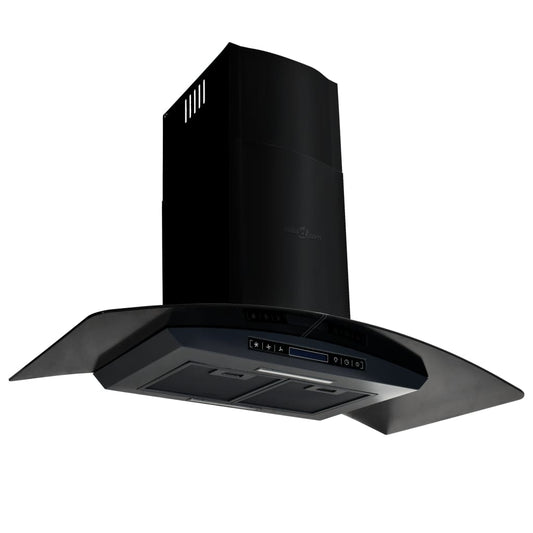 Wandafzuigkap 756 M³/U 90 Cm Roestvrij Staal Zwart