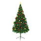 Kunstkerstboom Versierd Met Kerstballen En Led's 210 Cm Groen