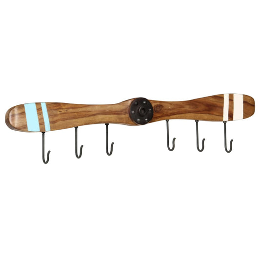 Wandkapstok Met 6 Haken 108X6X19 Cm Massief Sheeshamhout